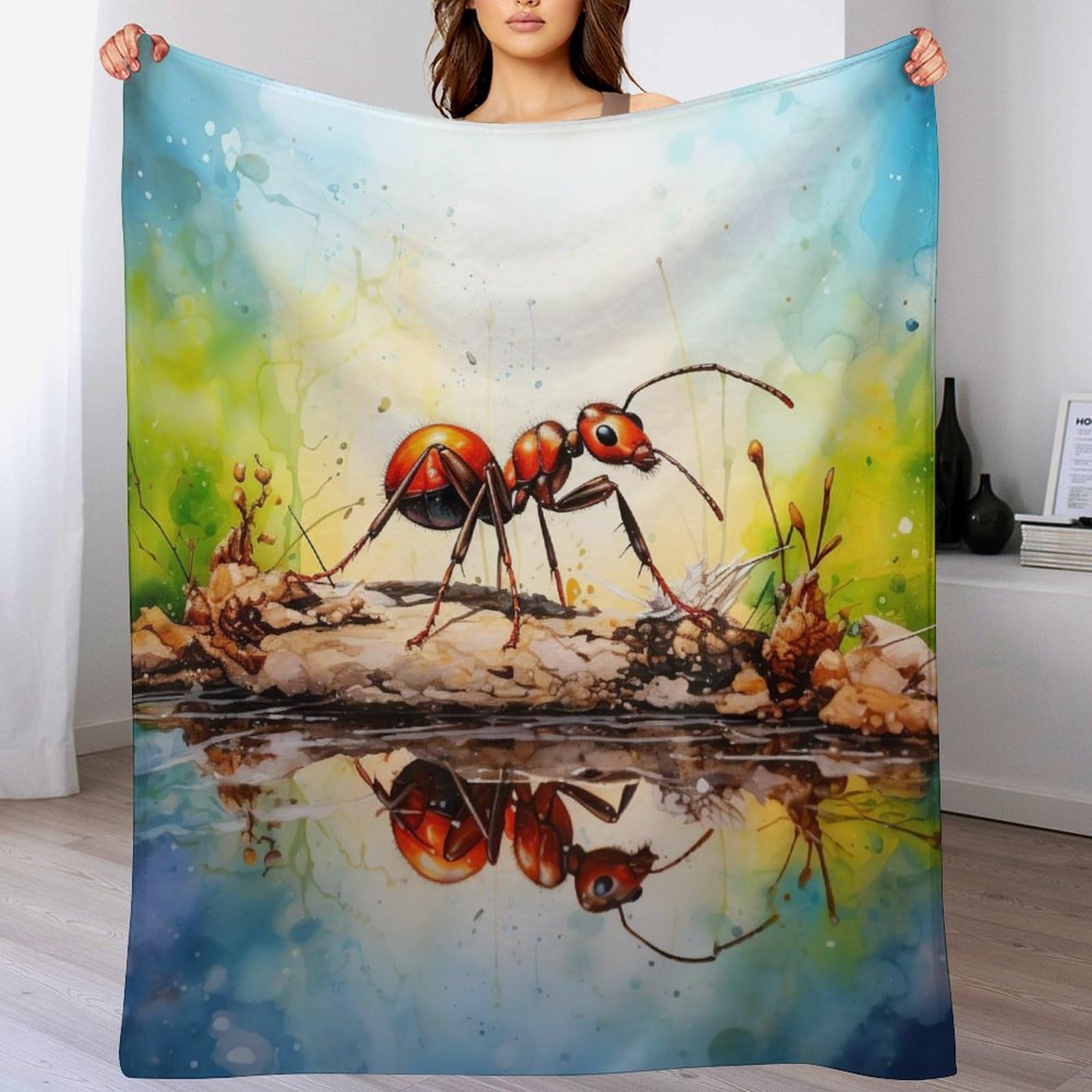Couverture canapé animal fourmi pour rester au chaud au bureau et à la maison