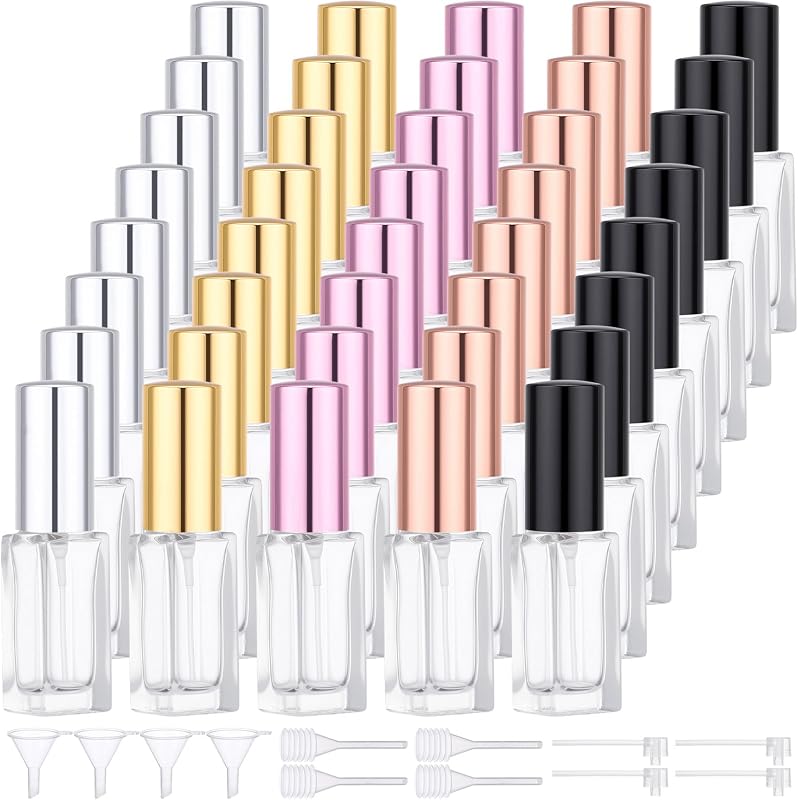 Segbeauty Frascos Recarregáveis para Perfume em Vidro, 5 mL, Pacote com 40