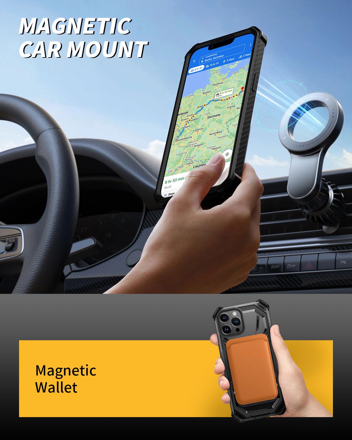 Lanhiem IPhone 12 Case, IPhone 12 Pro Case With 2 Tempered Glass