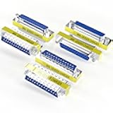 Warmstor 6-Pack DB25 25Pin Female to Female Male to Male Mini Gender Changer Coupler Adapter RS232 Serial Cable Connector