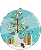 Vista 74 de Caroline's Treasures Bactrian Camel Adorno de cerámica de Navidad, decoración colgante de árbol de Navidad verde azulado para el hogar, vacaciones