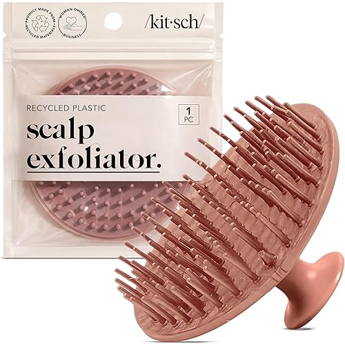 Kitsch Scalp Massager for Hair Care - Scalp Scrubber, Shampoo Brush & Exfoliator for All Hair Types - Relaxing & Exfoliating - Terracotta