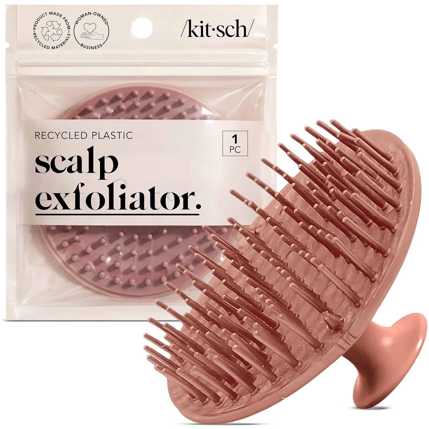 Kitsch Terracotta Scalp Massager - Gentle Scalp Scrubber, Shampoo Brush & Exfoliator for Hair Growth & Relaxing Massage