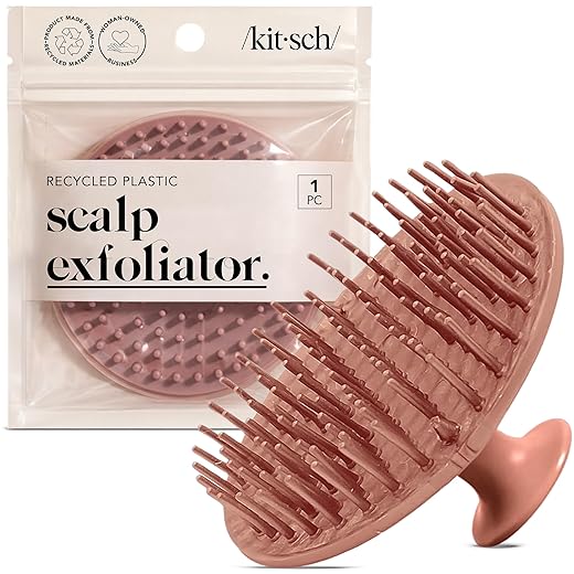 Kitsch Scalp Massager for Hair Care - Scalp Scrubber, Shampoo Brush & Exfoliator for All Hair Types - Relaxing & Exfoliating - Terracotta