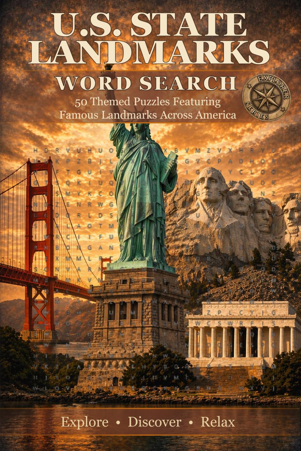 U.S. State Landmarks Word Search: 50 Themed Puzzles Featuring Famous Landmarks Across America (Explorer Series)
