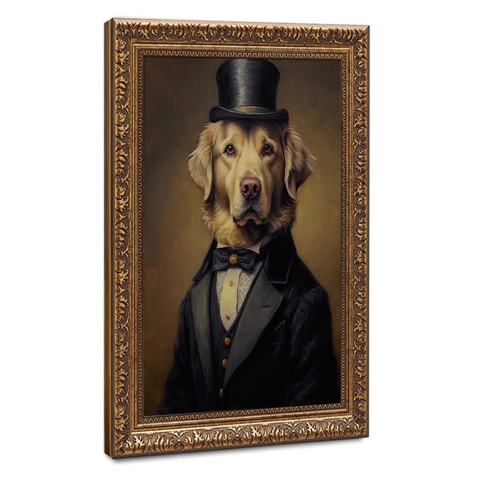 Bareronor Victorian Golden Retriever Canvas Poster Bedroom Decor Landscape Office Room Decor Gift 16" L X 24" W