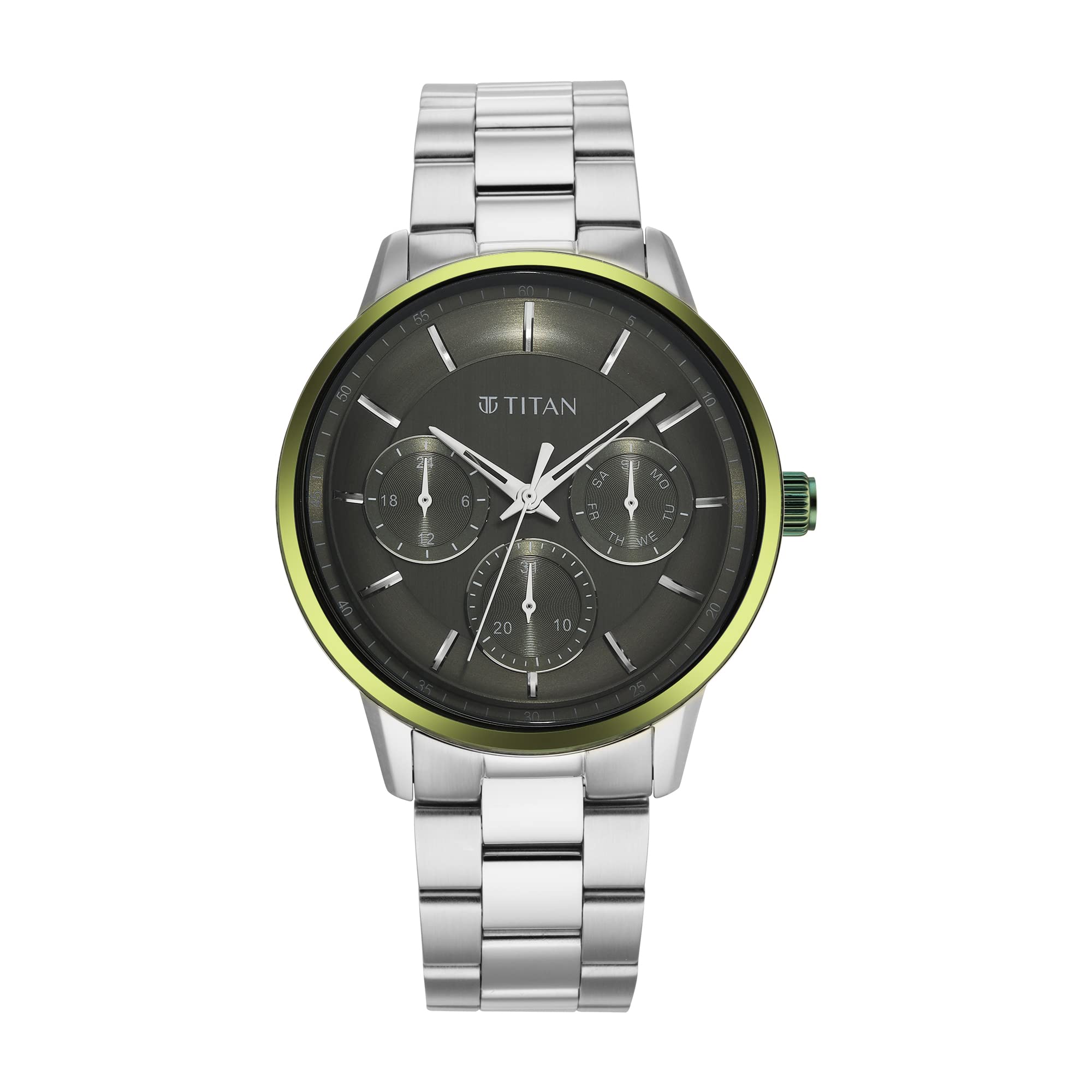 Titan Urban Magic Green Dial Quartz Multifunction Stainless Steel Strap Watch for Men-NS90133KM01 (B0B1MXXR99) Amazon Price History, Amazon Price Tracker