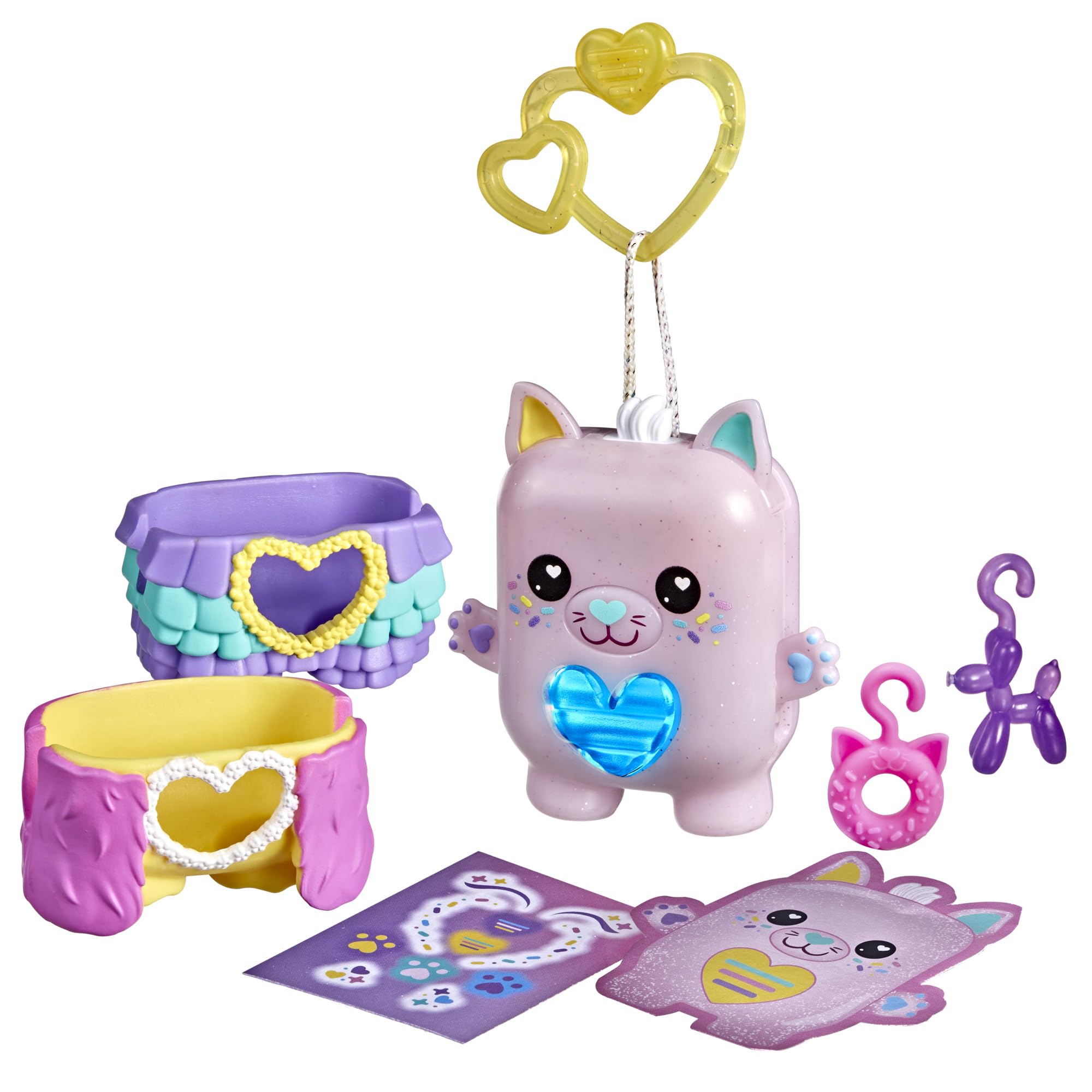 Hasbro Nano-mals Nano-Party Countdown Calendar, 7 Surprises, Mystery Toys, Electronic Pet Cat Toy, 70+ Responses, Fidget Toys for Girls & Boys Aged 5+ ​