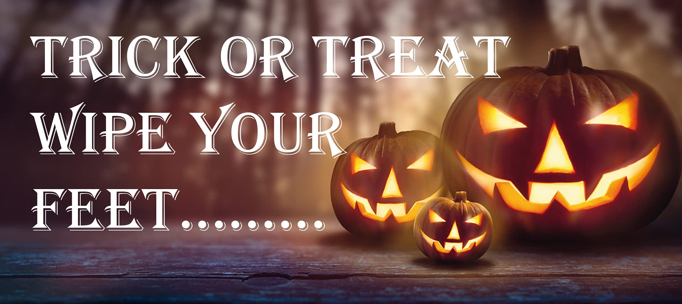 Pajo Personalised Replacement Insert for Heavy Duty Door Mat - 560x250mm Premium Quality Customised With Message of Your Choice (Halloween Insert)