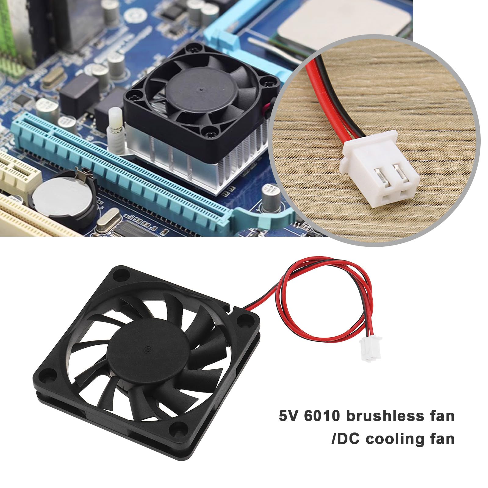 4 Ventole Di Raffreddamento 60x60x10 Mm DC 5V Con Connettore USB Per Case PC, Raspberry, Progetti Fai Da Te