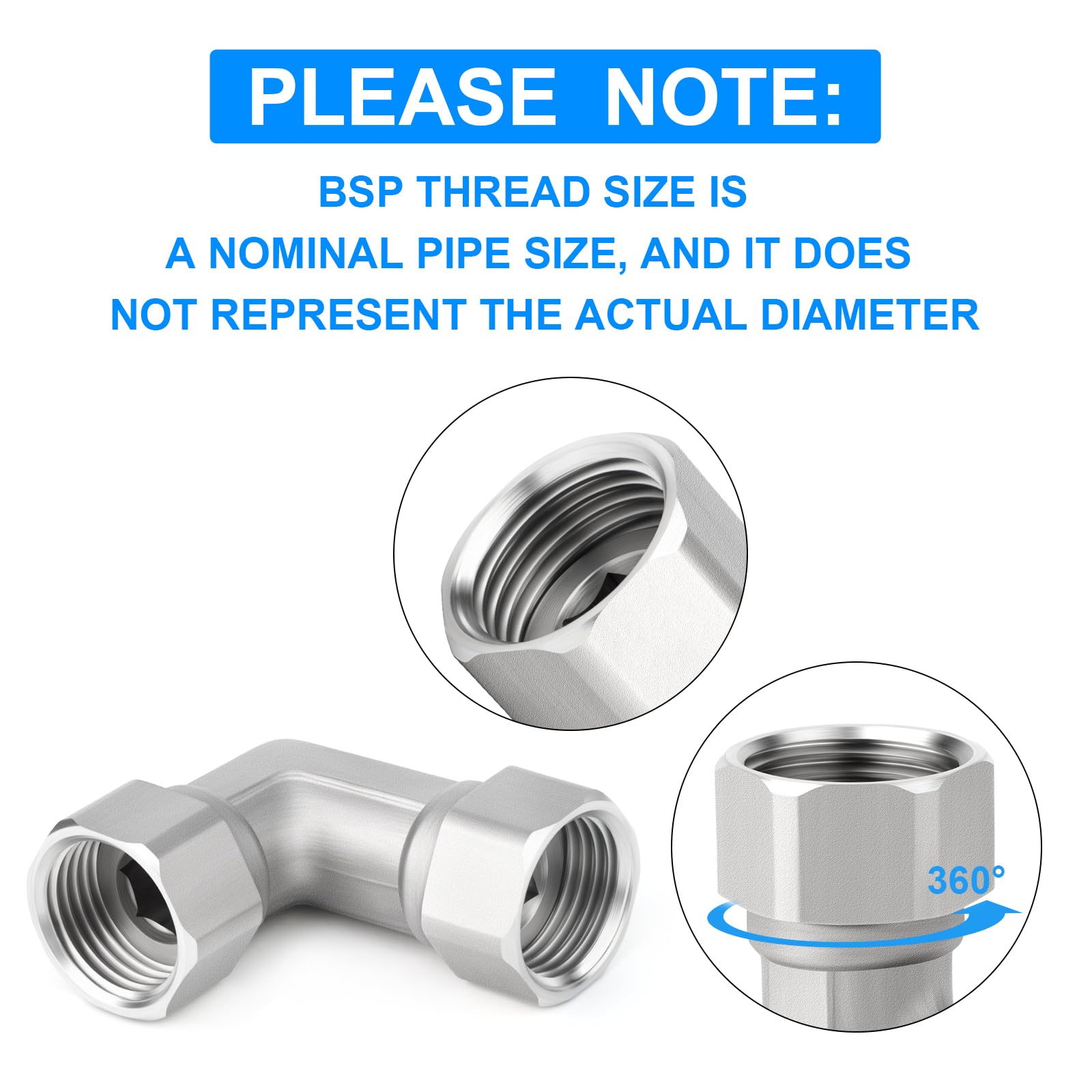 Aazon.co: TAISHER 304 Stainless Steel 3 Way Left&ap;Right 2 Ends Flexible Ovable Tee Connector