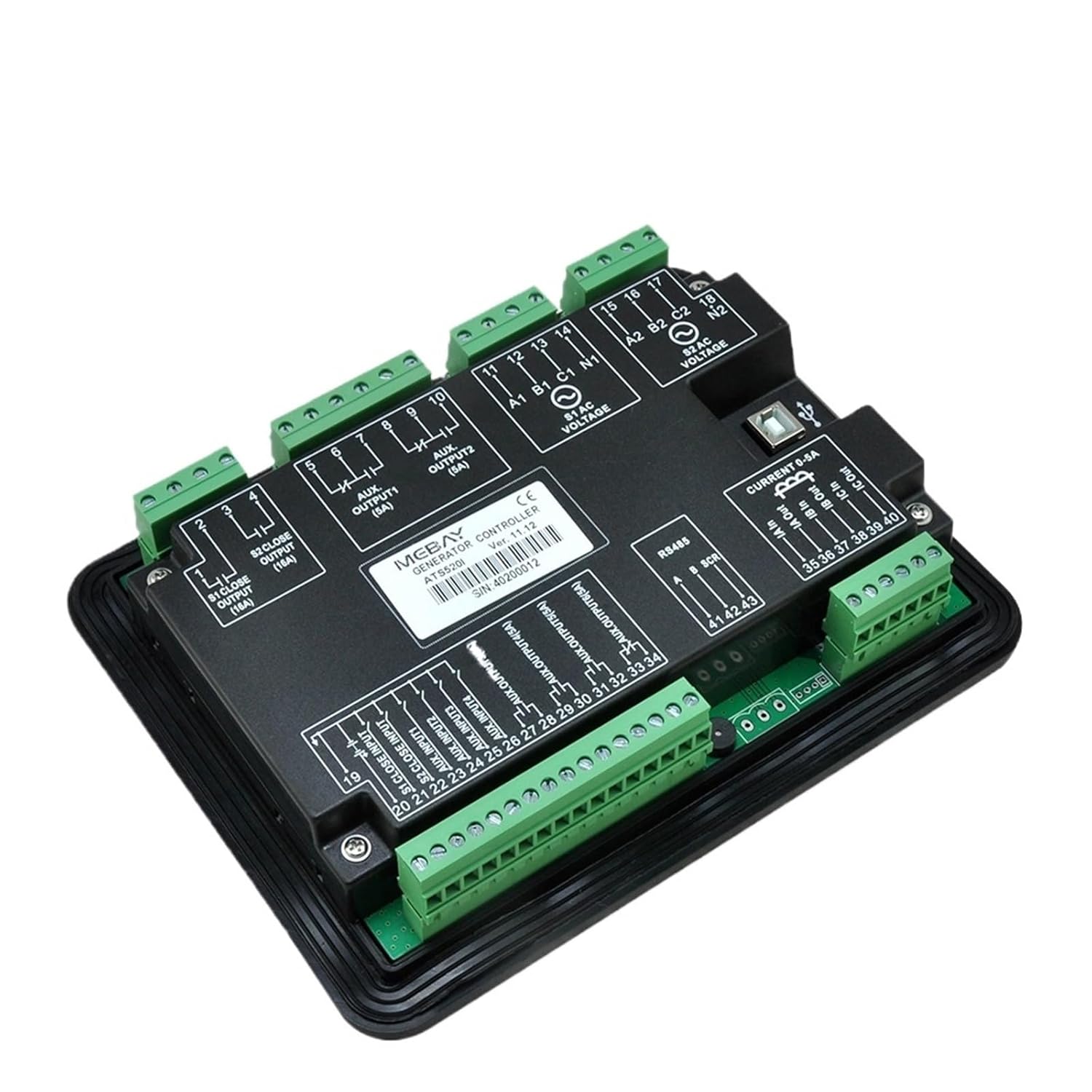 ATS520 Dual Power Automatic Mains Power Generation Switching Controller ATS Conversion Control Module