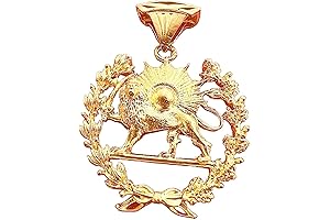 Imperial Lion & Sun Persian Farvahar Necklace