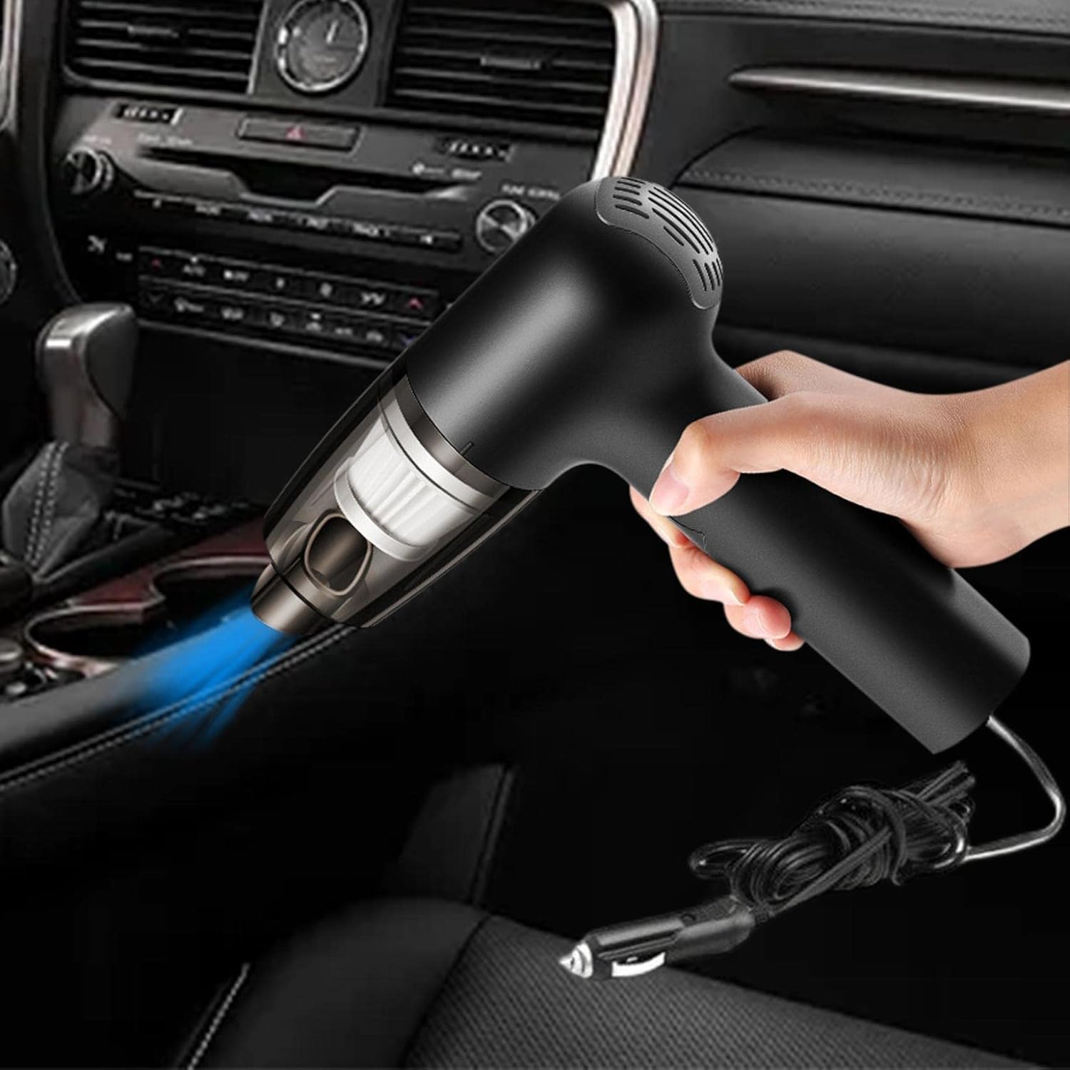 Handheld Car Vacuum Cleaner,6000PA Powerful Suction Small Car Vacuum Cleaner,Portable Foldable Dusts Buster with Filter Portable Vacuum Cleaner