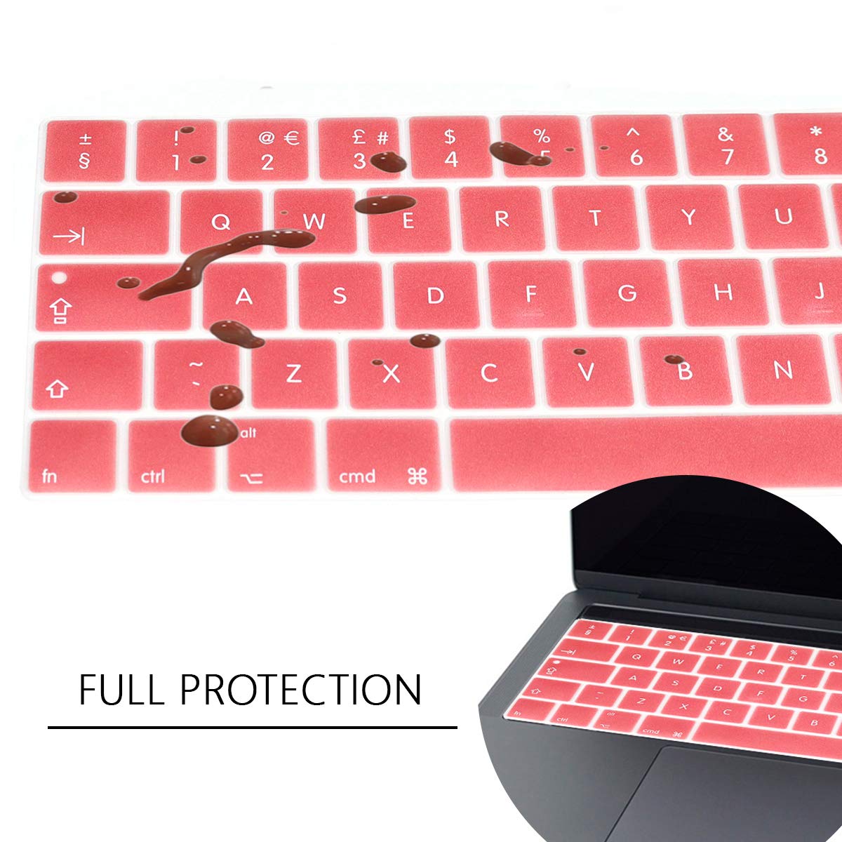 MMDW Cover Per Tastiera MacBook Pro 13/15" 2016-2019 Con Touch Bar - Rainbow Ombre, Layout Europeo