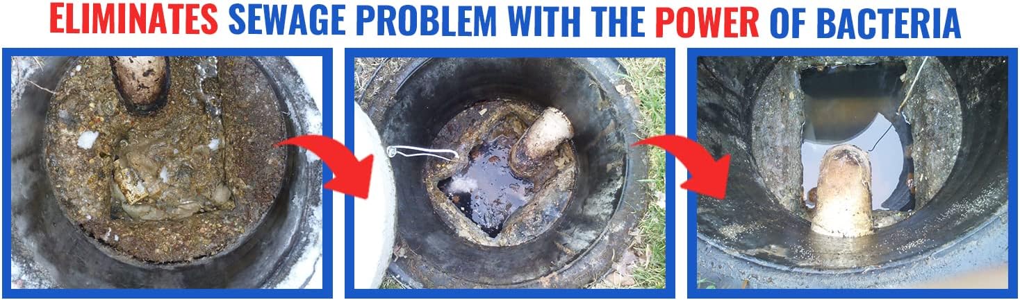 Bio-Safe Organics B.O.S.S - Septic Tank Treatment - 36 Monthly Doses - Septic Cleaner - Drain Cleaner - Drain Clog Remover - Unclog Toilet Septic Maintenance - Exxon Valdez Patented 100% Guaranteed