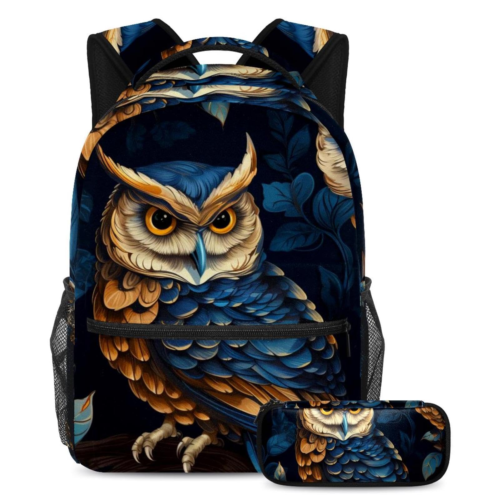 Sac à dos chouette peinte à la main ensemble cartables cadeau idéal - 7
