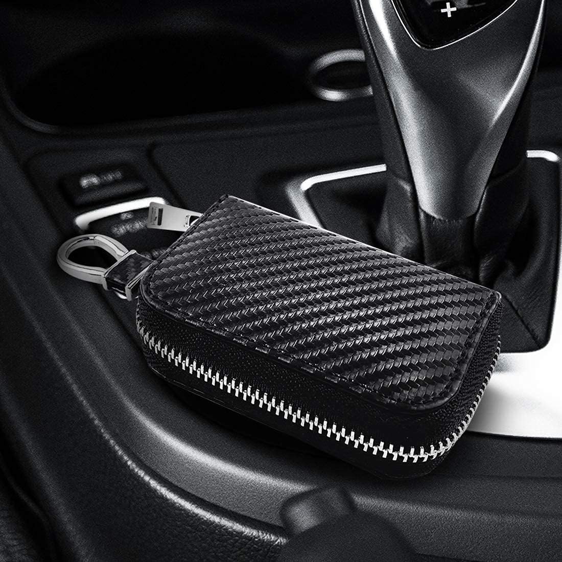 2Pcs Upgraded Car Key Case, Faraday Cage Car Key Protector RFID Signal Blocking Anti-Theft Pouch Anti-Hacking Case Blocker