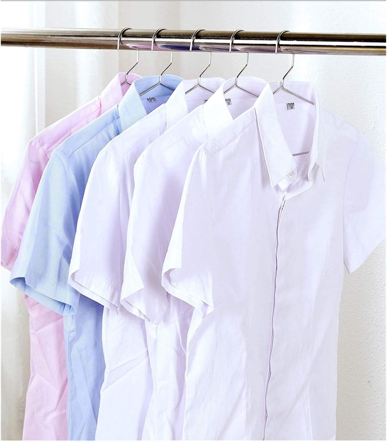 Wall Hanger 20pcs/lot 32/42cm Stainless Steel Strong Metal Wire Hangers Coat Hanger Standard Suit Hangers Clothes Hanger (Color : 42cm Currency) (32cm for Children)