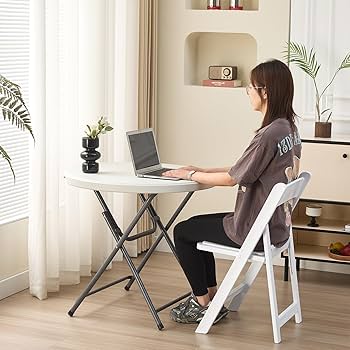 Amazon｜BOOSDEN 折りたたみテーブル 円型 80x74cm アウトドア