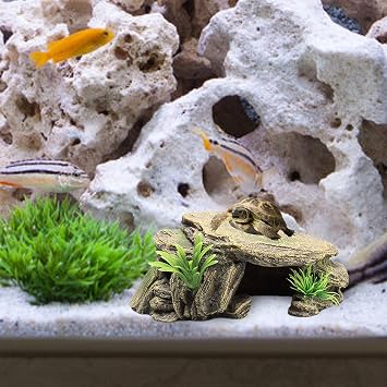 Reptile Cave Rock Hideout for Small Lizards, Snake, Turtle and Frogs