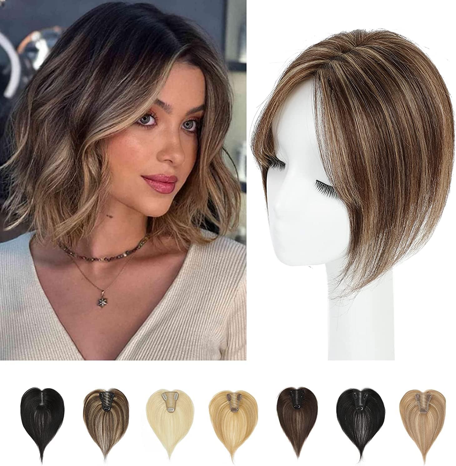 Hair Toppers for Thinning Hair Women Real Hair Pieces for Women Human