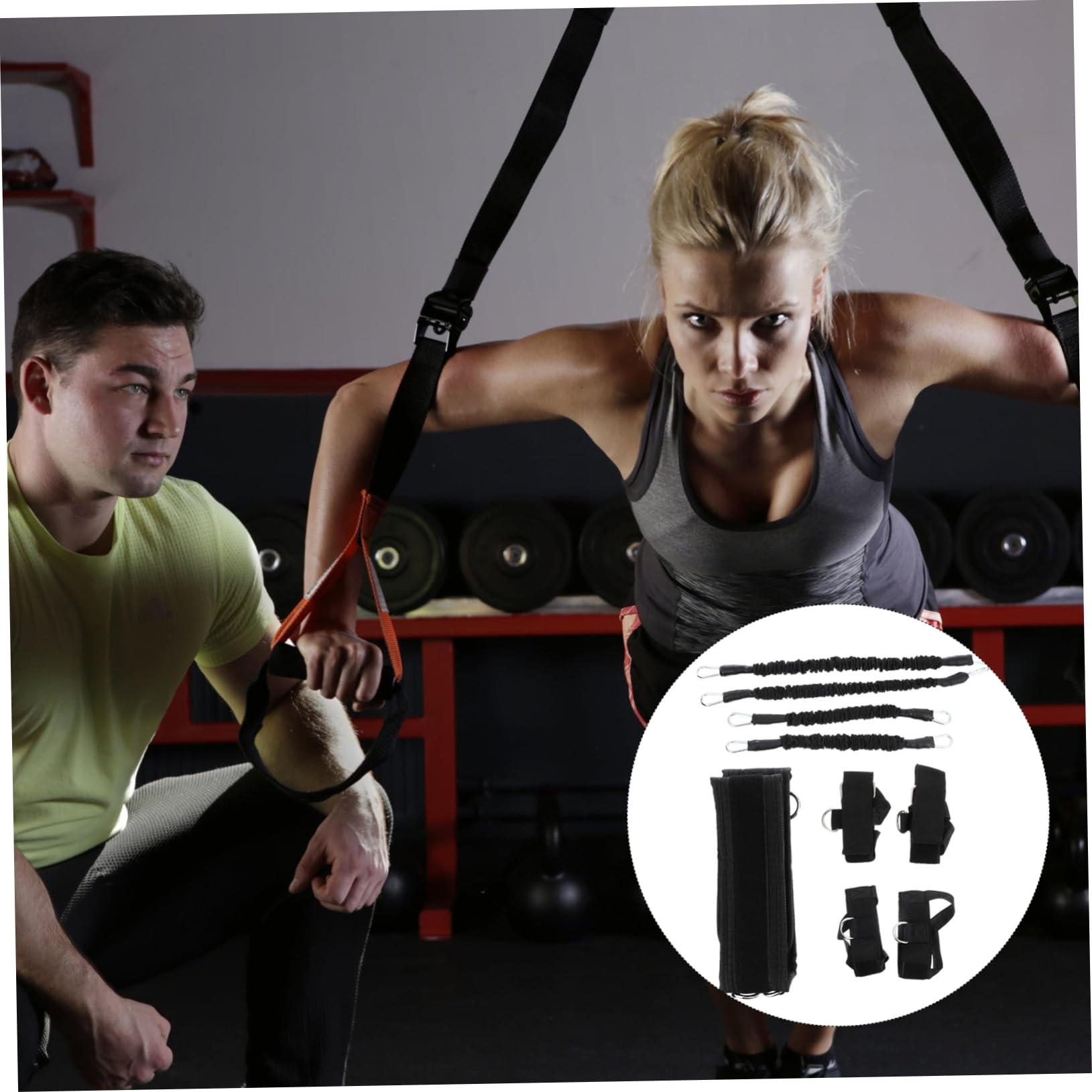 Fitness Widerstandsbänder Mit Übungszugseil Muskeltrainingsbändern Aus Hochwertigem Latex Für Krafttraining Arm Und Fußübungen Langlebig