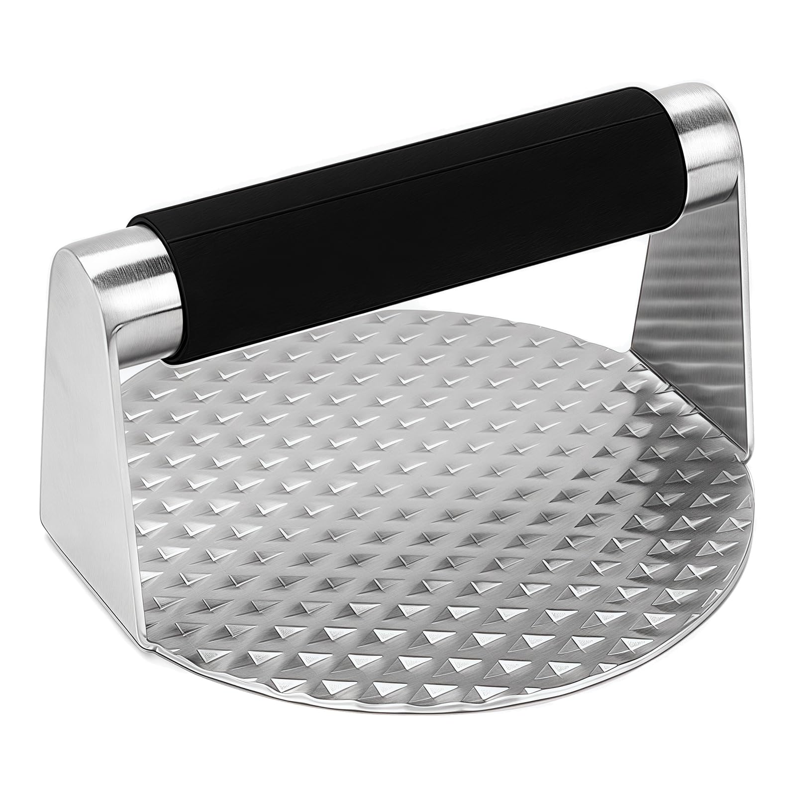 FACAILUO Stainless Steel Manual Burger Press for Uniform Patties Multipurpose Kitchen Tool Ergonomic Handle Hamburger Press
