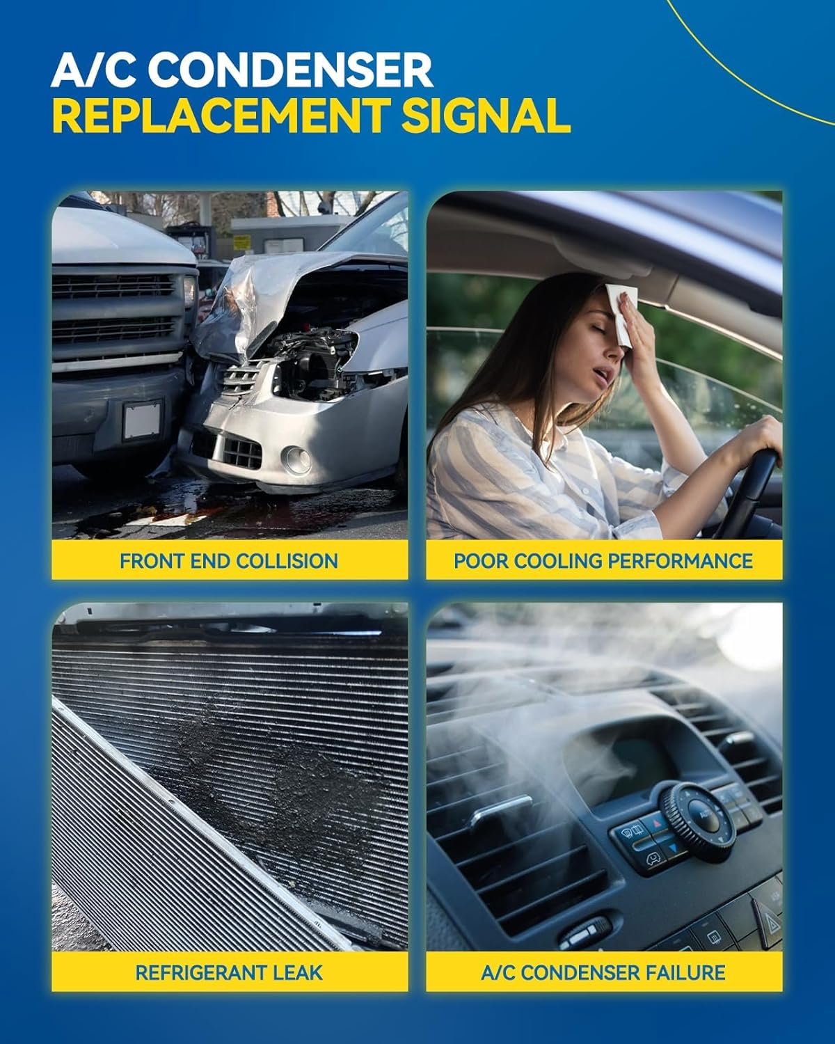 PHILTOP 7-9019 Air Conditioning Condenser, A/C Condenser Replacement for T300 1999-2002 7.2T, T300 1999-2002 8.3T, T300 1999-2002 5.9T, T300 1996-1998 2003, Replace# K122125