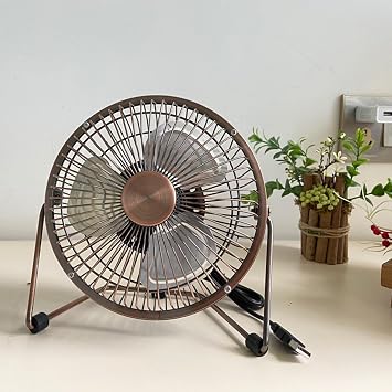 4/6inch USB Desk Fan Portable Table Cooling Fan Adjustable 360 Degree Rotatable Metal Quiet Electric Fan For Home