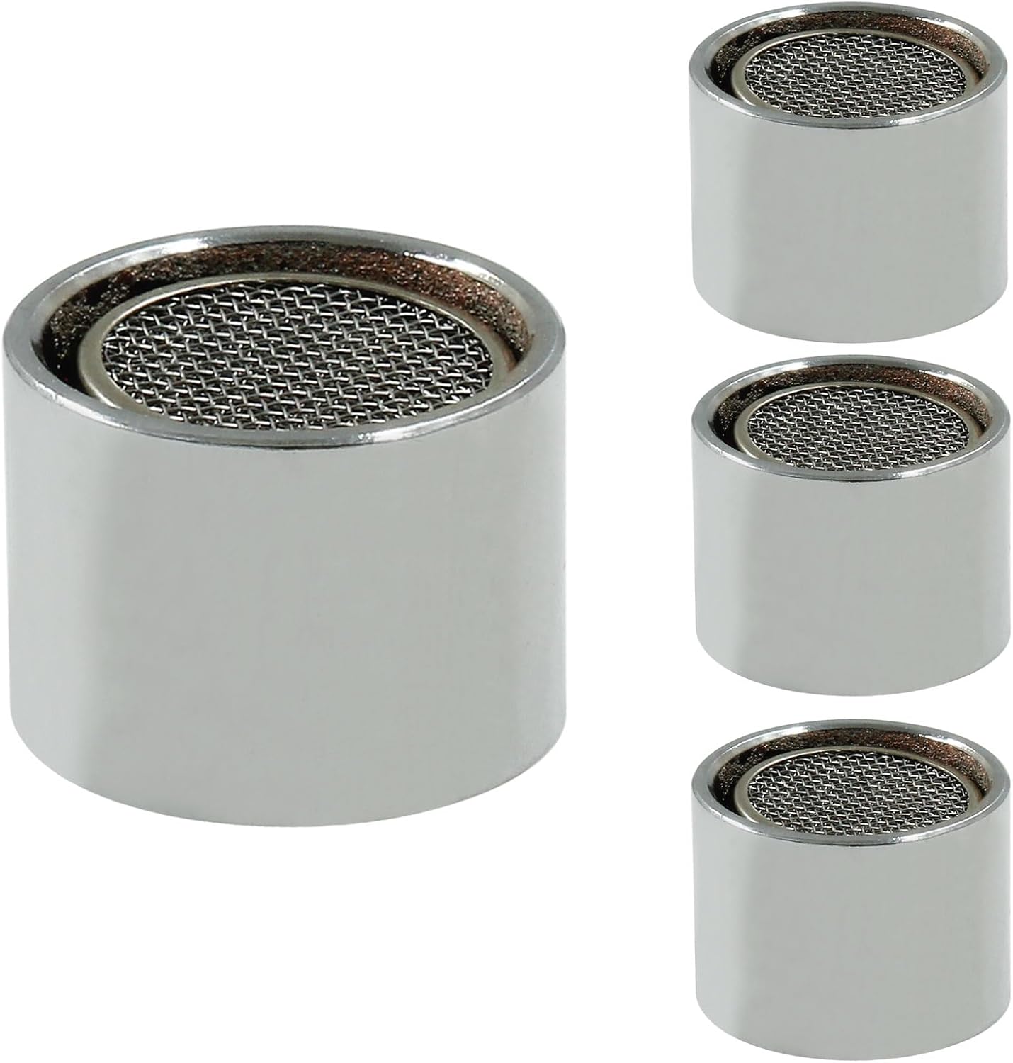 4 Pcs Faucet Aerator, 55/64 Inch Kitchen Sink Aerator Replacement, Stainless steel Bathroom Faucet Aerator Replacement Parts for Sink Faucet