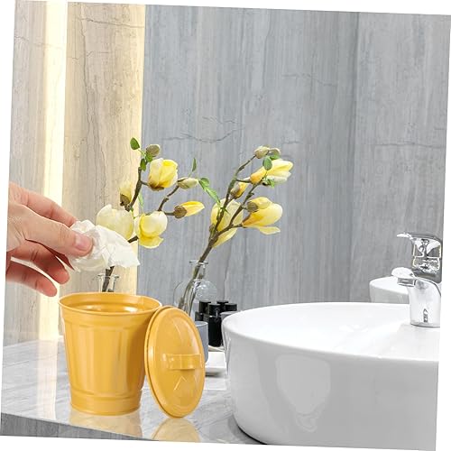 Miniatura 9 de 2 cubos de lata con tapa, macetas de metal para plantas, papelera de escritorio, mesa de comedor, mini contenedor de basura para escritorio, mini