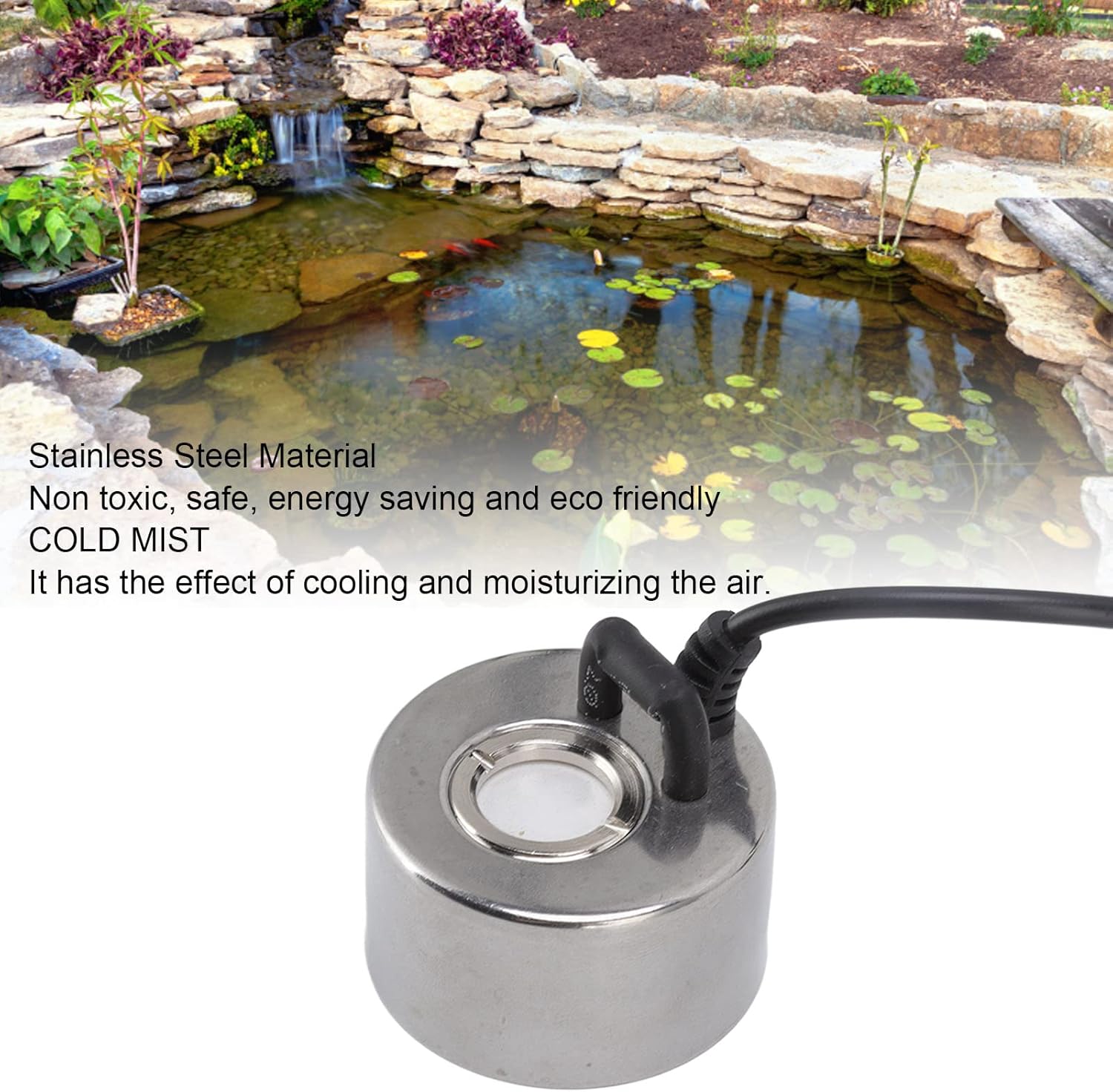 Yosoo Ultrasonic Mist Maker, Cool Mist Water Fountain Fog Machine, Cool Mist has The Effect of Cooling and Moisturizing The Air, for Placing in Ponds, Rockeries, Fish Tanks, Vases, Water Basins(#1) : Home & Kitchen