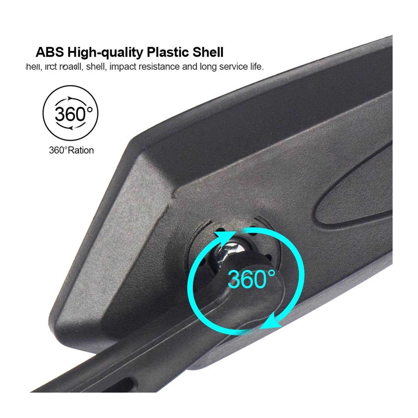 Espejo retrovisor para Bicicleta, Reflector Ajustable y Giratorio para Manillar, Transparente, con Ajuste de 360 Grados, para Scooter y Bicicleta (Espejo retrovisor derec