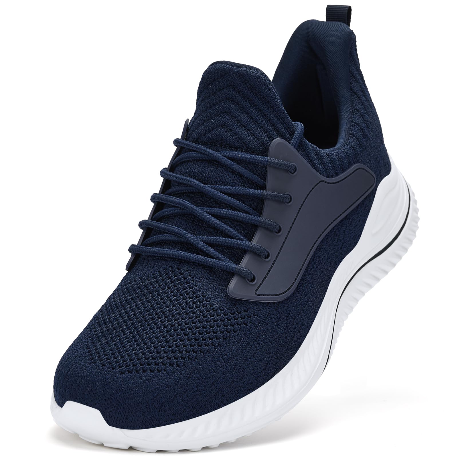 Mens Wide Sneakers Walking Shoes - Wide Slip on Tennis Shoes,Lightweight Breathable Comfortable Running Shoes for Athletic Workout Gym Jogging and