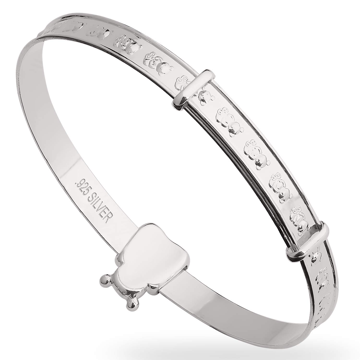 Bracelet coulissant en argent sterling pour bébé - Extensible et réglable, Adjustable, Argent sterling