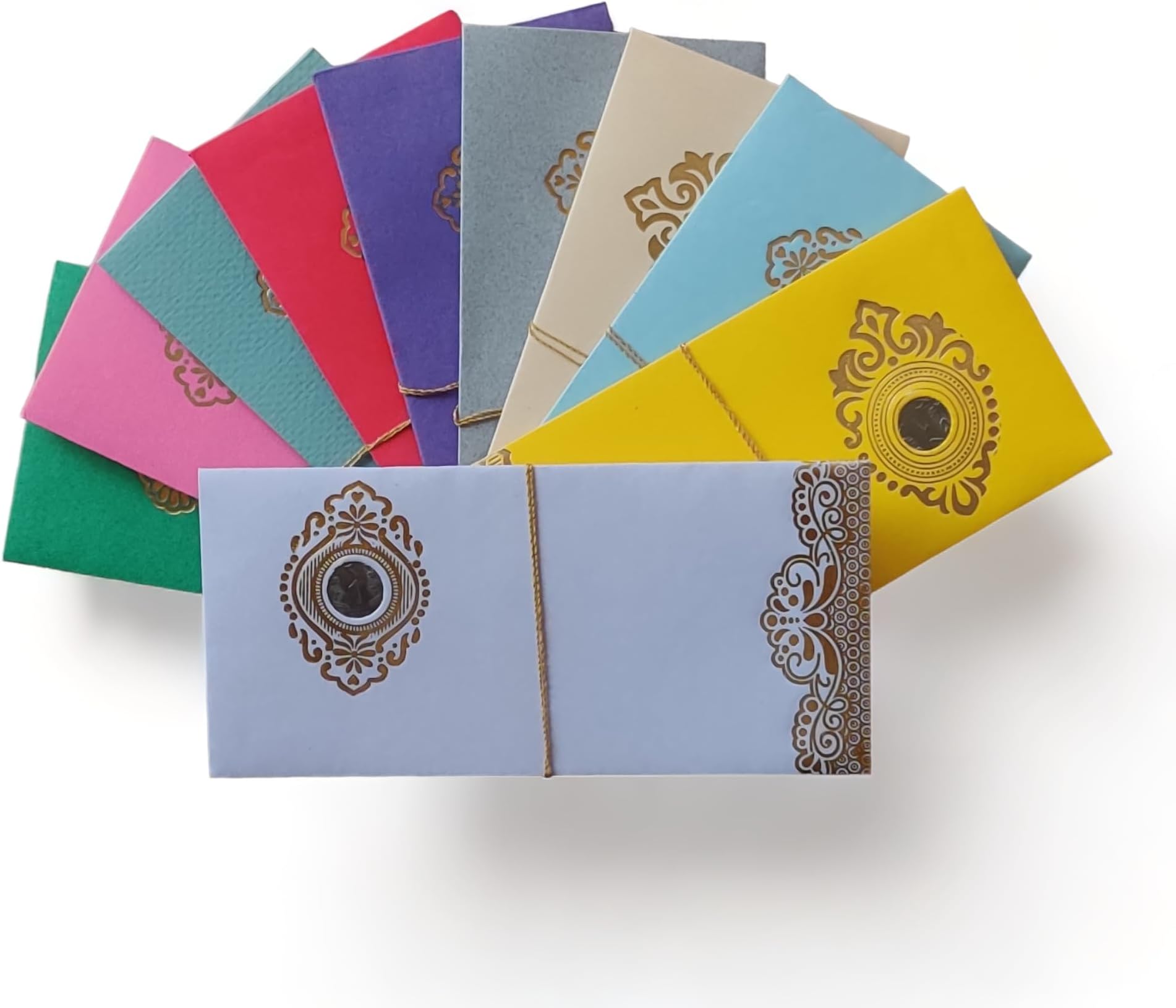 Paper Flower Design with Coin Envelope, Pack of 50, Multicolor