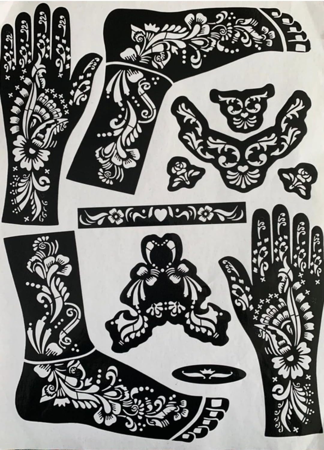 ARSRA Full set Henna Tattoo Mehandi Stencils For Women, Girls & Kids (Floral) Mehndi Tattoo Stick11, Traditional Henna Design-image-2