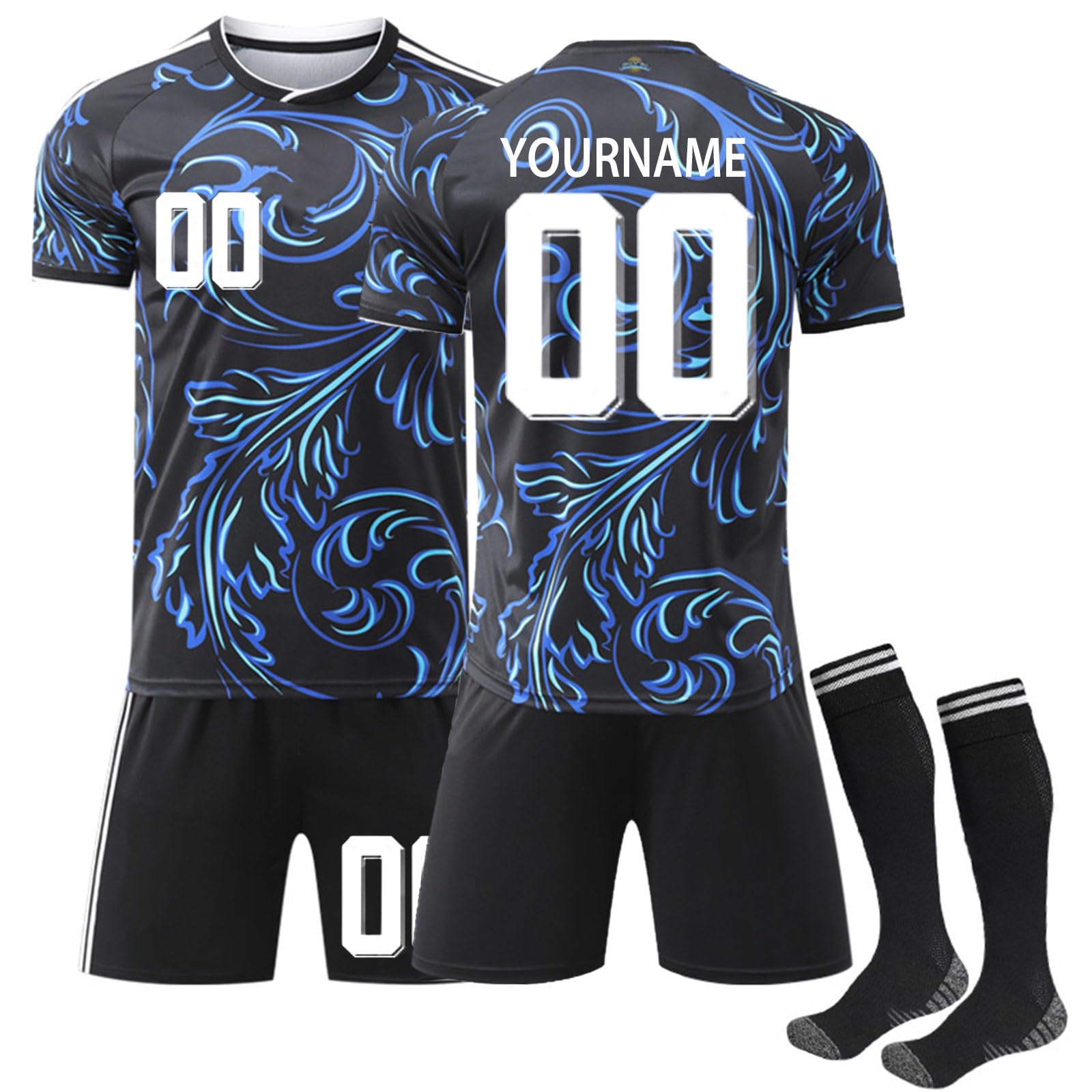 2026 Personalizada Equipacion Futbol Camiseta Fútbol Niño/Adulto con Nombre/Número, Set Completo 3 Piezas Camisetas y Shorts y Calcetines para Entrenamientos, Eventos de Equipo, Regalo de Aficionados — view 10