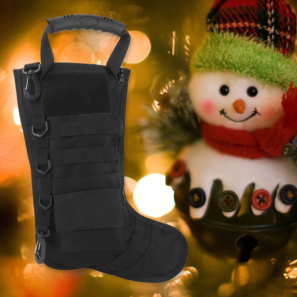 Tactic Christmas Stocking, Nylon Stocking Shape Tactic Bag with Handle for Decoration  Storage Candy Gift Hanging Tactical Military Use : Amazon.ae: Home