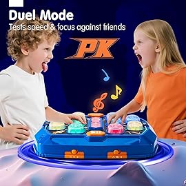 hahaland Toys for Ages 5-7 - Interactive Whack A Game with Sound and Light Stem Montessori Toy for Kids Age 3 4 5 6 7 Years Old Christmas Birthday Gifts for Smart Kids Stocking Stuffers