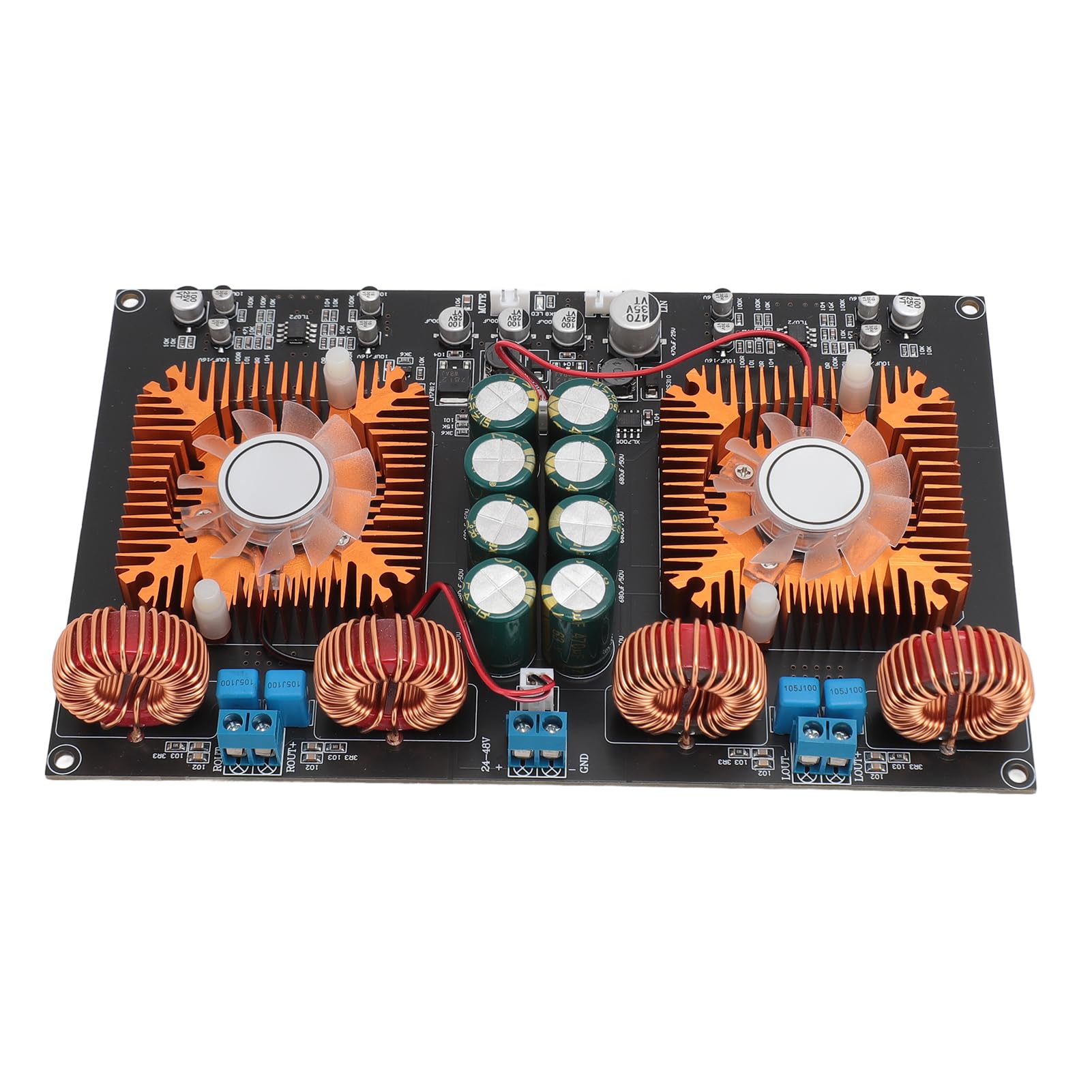 TPA3255 Power Amplifier Board, Dual Class D High Power 600W Digital Stereo AMP Module with Clear Sound, Double Sided Board AMP Board for DIY Wireless Speakers for Home Theater