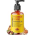 Seven Minerals Frankincense Massage Oil for Massage Therapy - 4oz - Ideal for Professional or at-Home Body Massage. Soothing Natural Blend of Almond, Jojoba & Vitamin E