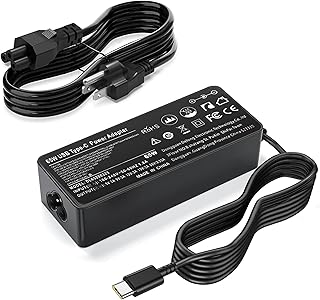 65W USB C Laptop Charger for Dell Latitude 5420 5520 7420 7430 5430 5530 7410 5320 7320 7340 7530 9430 for Dell Chromebook 3100 3110 2 in 1 XPS 13 Plus 9320 LA65NM190 HA65NM190 Type C AC Adapter Cord