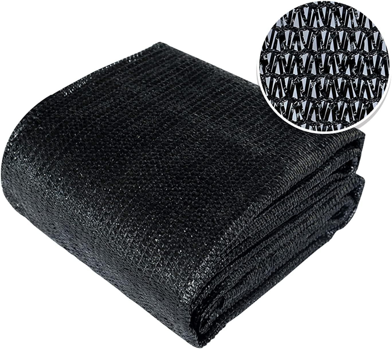 Agfabric 70% Sunblock Shade Cloth Cover with Clips for Plants 6’ X 12', Black