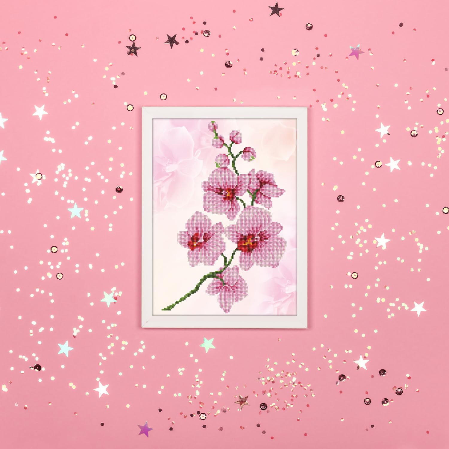 Lophomie 5D Diamond Painting Kit - Full Drill Floral Design, 14x14 Inch DIY Diamond Art - View #7