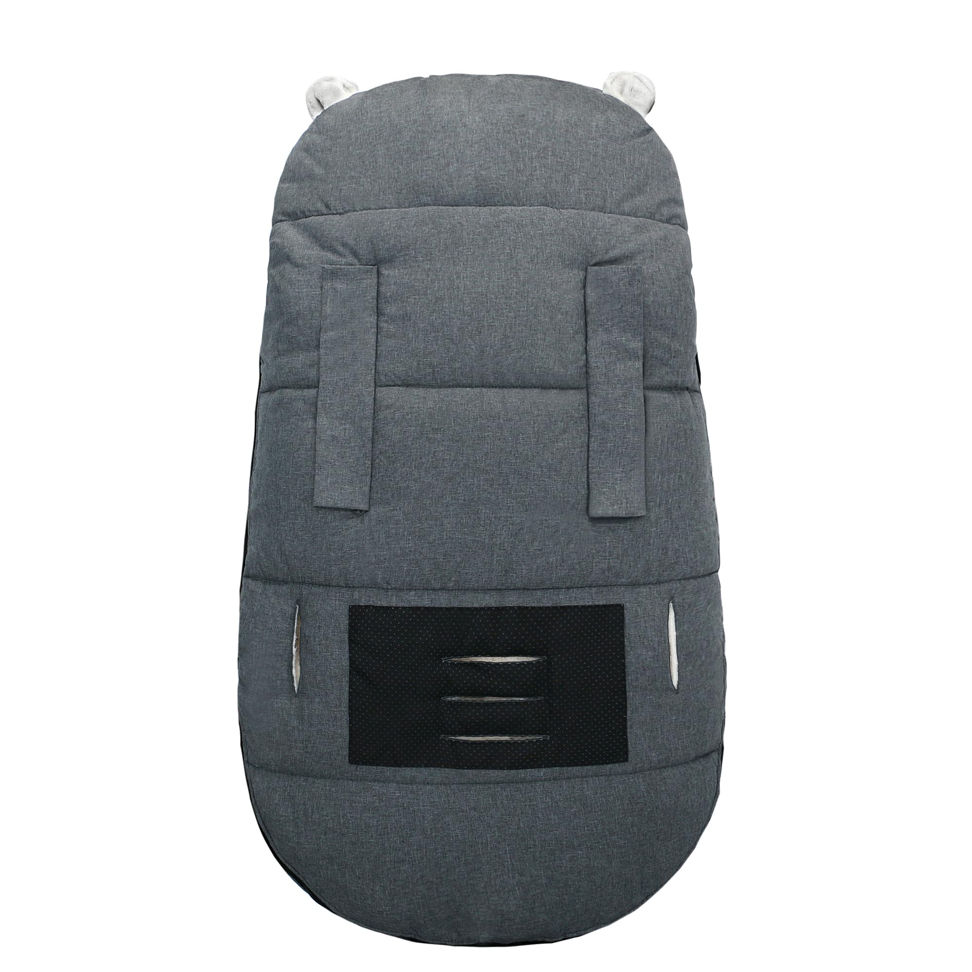 Coprigambe Invernale per Passeggino, Footmuff Universale per Seggiolino Auto, Staccabile, Lavabile in Lavatrice, Adatto a Passeggini e Carrozzine, Grigio Scuro