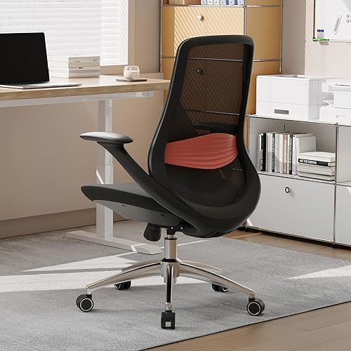 Vista 3 de Ergonomic Office Chair, High-Back Mesh Executive Chair with Lumbar Support & 360° Adjustable Arms, Reclining Desk Chair with Tilt Lock for Home
