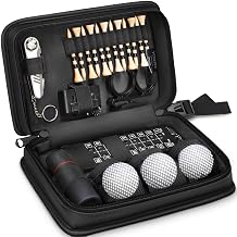 YOREPEK Golf Gifts for Men Fathers Day, Complete Golf Accessories Kit in PU Leather Case, Golf Balls Tees Monocular Divot Tool Scorer, Unique Golf Gift for Dad Golfers