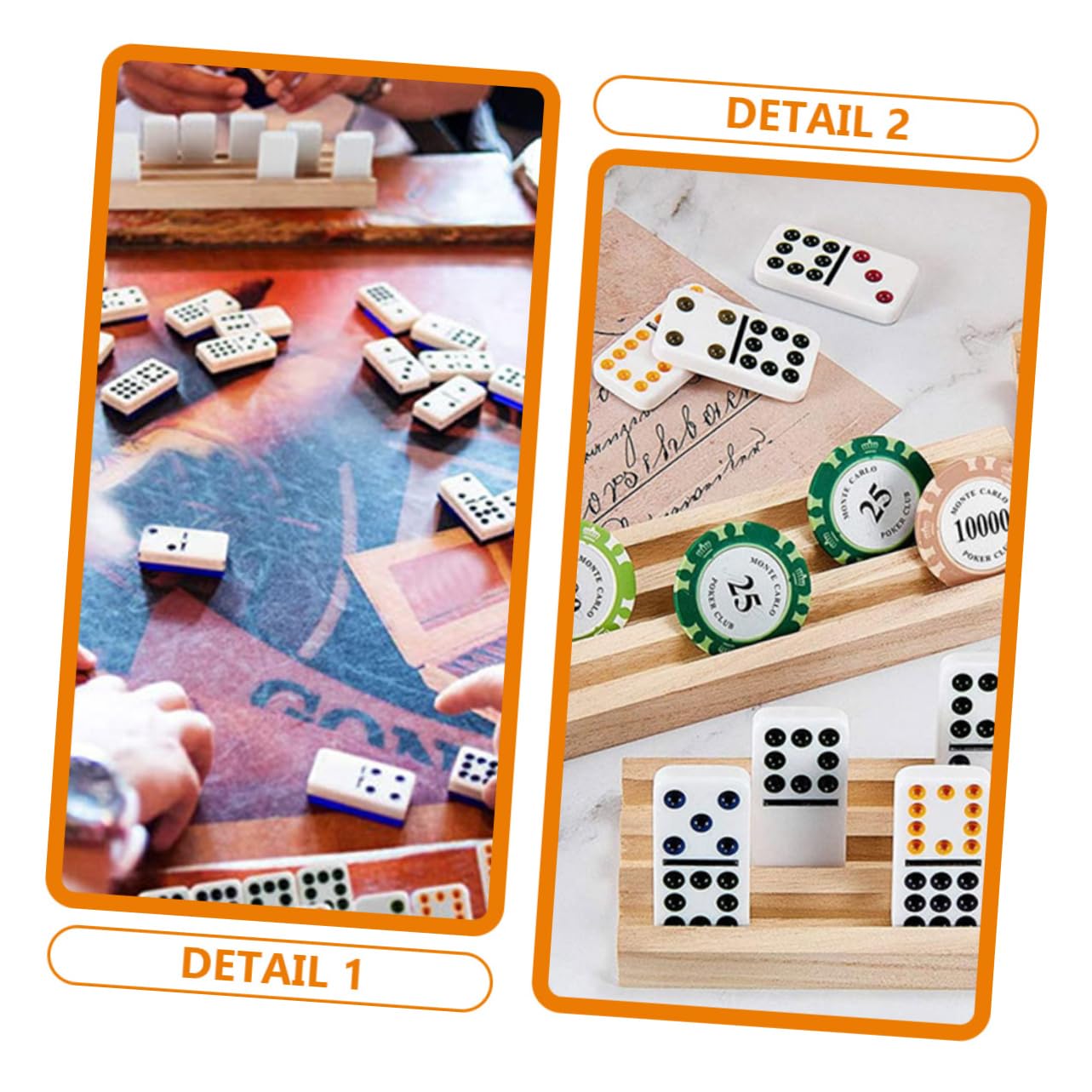 Ipetboom 4 Szt. Stojak Domino z Organizer Do Planszowych Wiele Slotów Idealny Do Rodzinnych Rozrywek i Rękodzieła Łatwy Użyciu Stylowy Dodatek